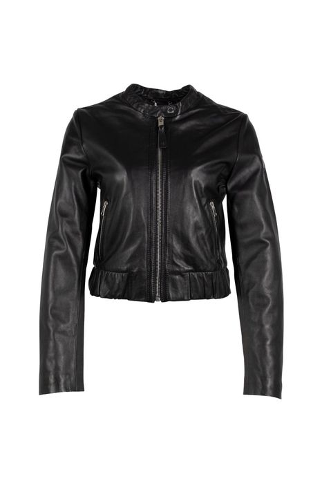 Geaca Scurta de Piele Dama Mauritius Neagra MWAmalie