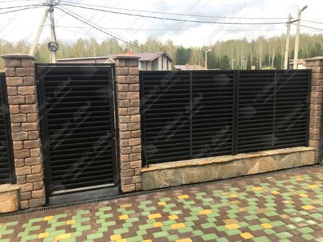 Забор жалюзи из металла