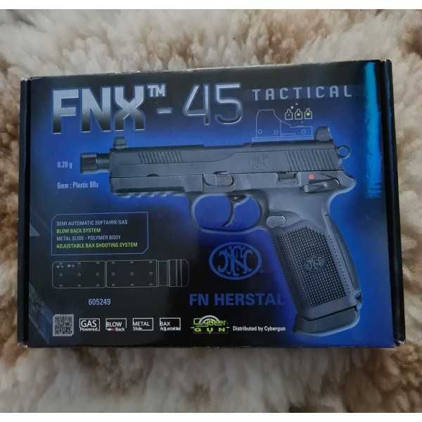 Pistol airsoft FN FNX .45 Tactical GBB greensas