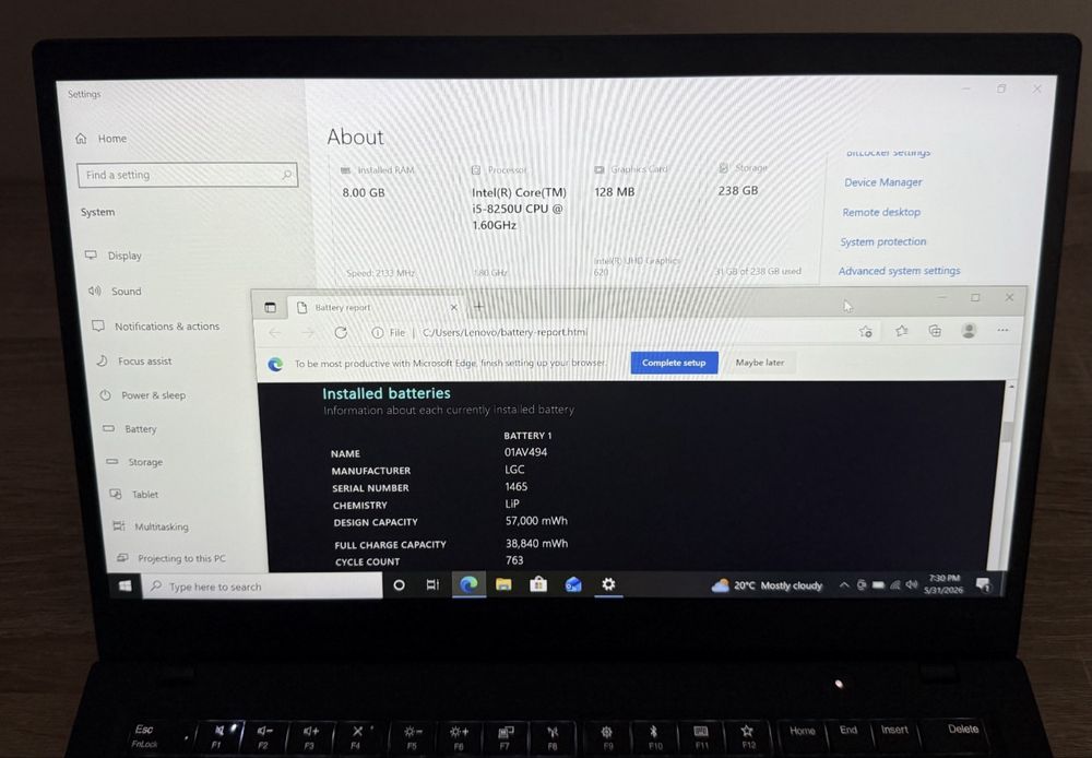 Laptop Lenovo X1 Carbon - Ultrasim ! Subtire ! i5 256GB ssd 8GB ram