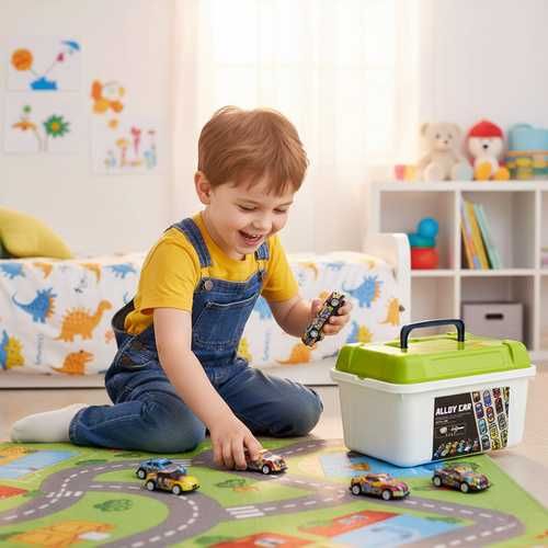 Комплект колички в куфар – 50 броя с pull-back механизъм