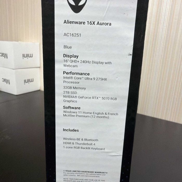 Alienware 16X Aurora AC16251 16" Ultra 9 275HX 32GB 2TB SSD RTX 5070