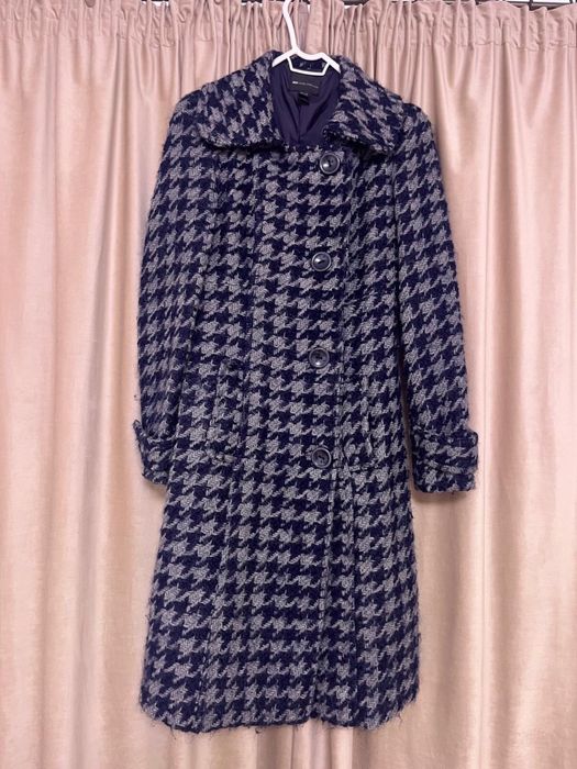 Palton dama model pepit gri/negru