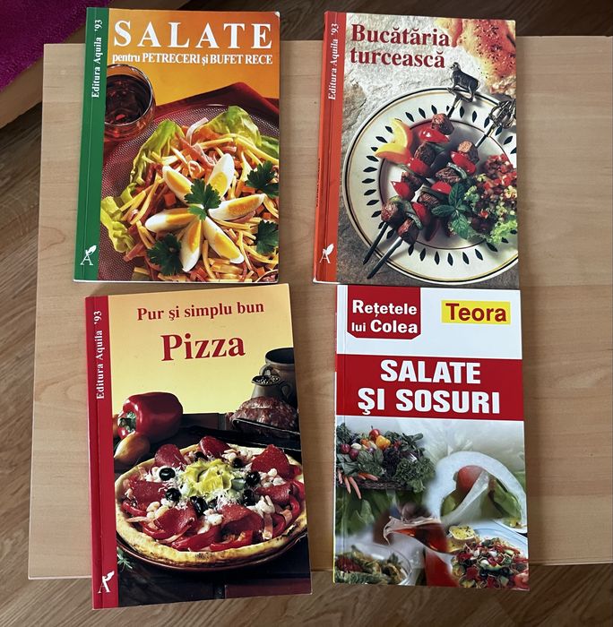 !!! SANATATE IN BUCATE !!! 7 volume carte de bucate si sanatate premium – cartonate, stare nouă plus bonus set de 4 carti  cu rtete pizza sosuri