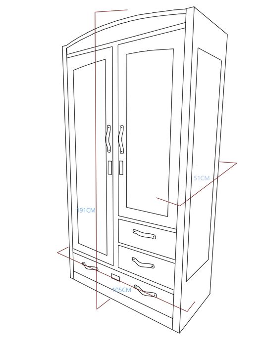 Реновиран гардероб, от масивно дърво