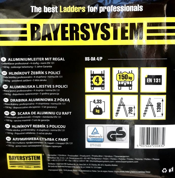 Scara pliabila 4 Trepte Aluminiu Polonia NOUĂ - 180 Lei