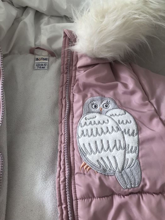 Пуховик для девочки 7-8 лет