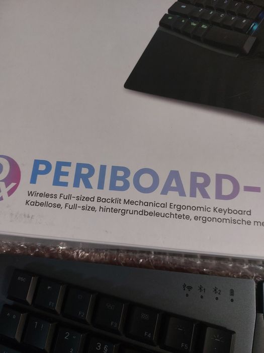Tastatura mecanica argb ergonomica Perixx Periboard-835 ,tri mode conn