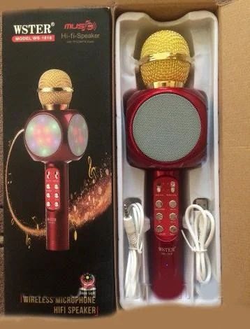 Беспроводной микрофон-караоке Bluetooth WS-1816 с подсветкой