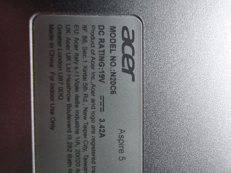 Laptop ACER , model N20C6, ASPIRE 5