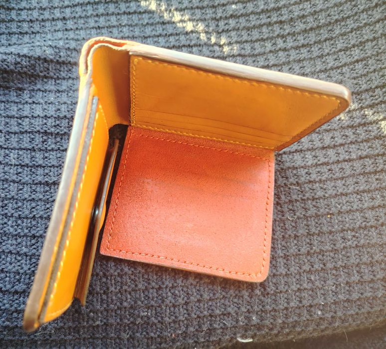 Мъжки портфейл естествена кожа ръчна изработка за  6 карти монетник