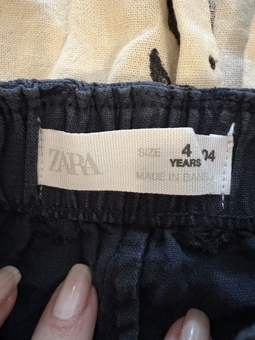 Set Zara din in: camasa / pantaloni lungi / scurti 4 ani