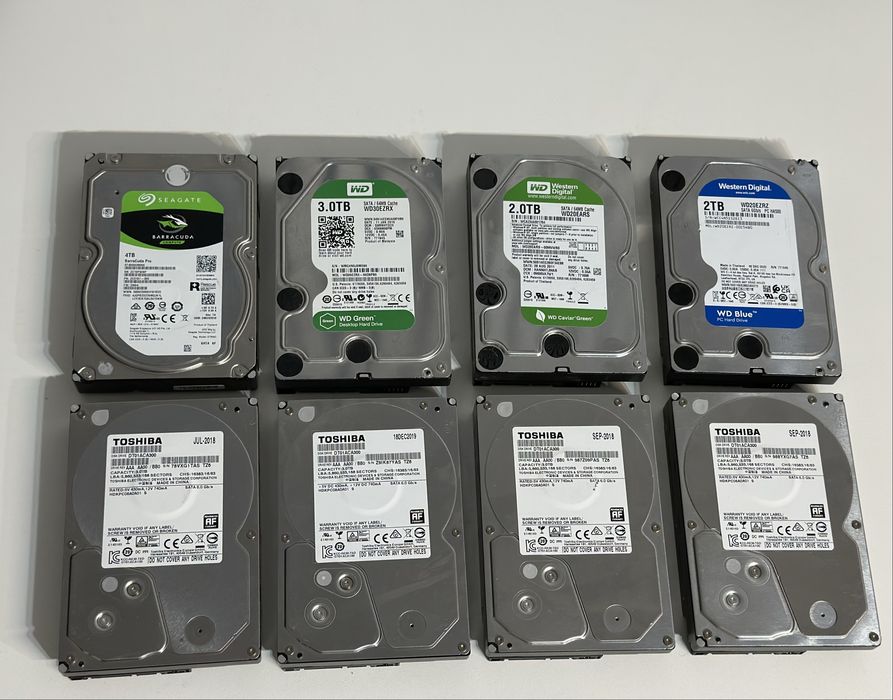 Hard Disk HDD 3.5 Seagate 4Tb Western Digital 2Tb Tosiba 3Tb Terra 100% Viata Testate Sentinel WD Blue Green