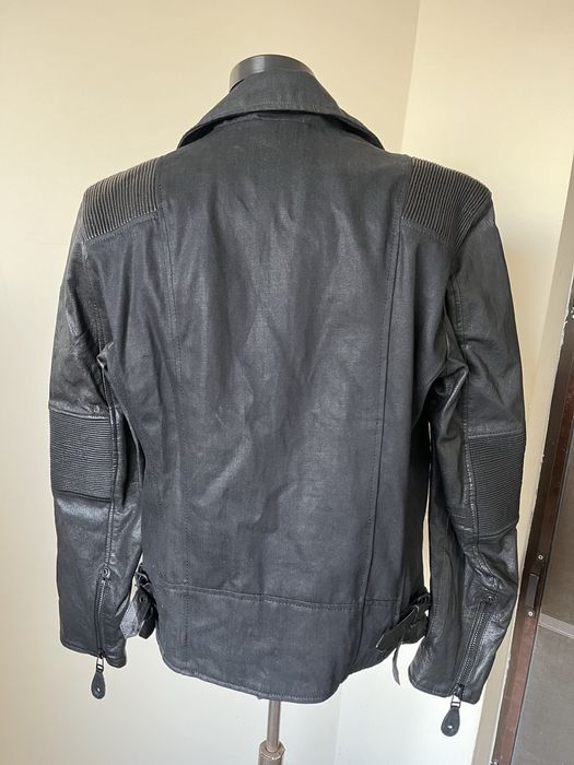 Jacheta stil motor , cu maneci de piele