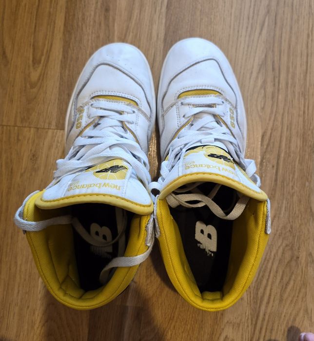 New Balance 650 adidasi high white/yellow