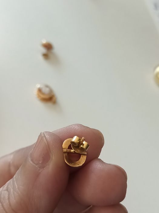 Cercei si pandant aur 18k cu camee ,3,6grame