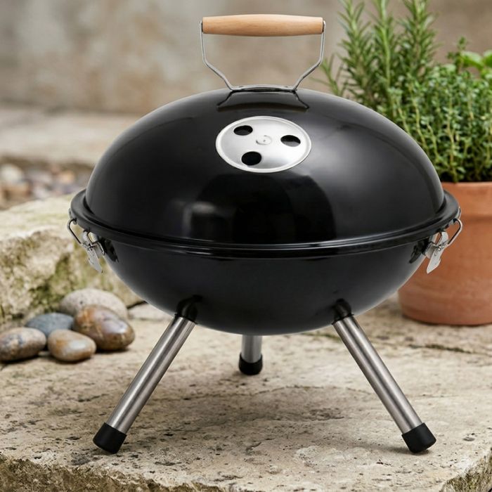 Технически характеристики на Туристическо барбекю на въглища с кълбовидна форма 37.5 x 45.5 см – компактно и преносимо за градина и къмпинг
Основни те