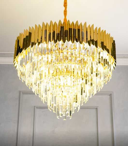 Lyustra tilla va kumush rangda, 9 o'lchamda, zal, ofis, uchun qandil..