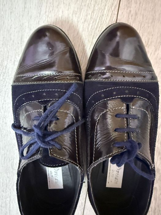 Pantofi damă piele bleumarin