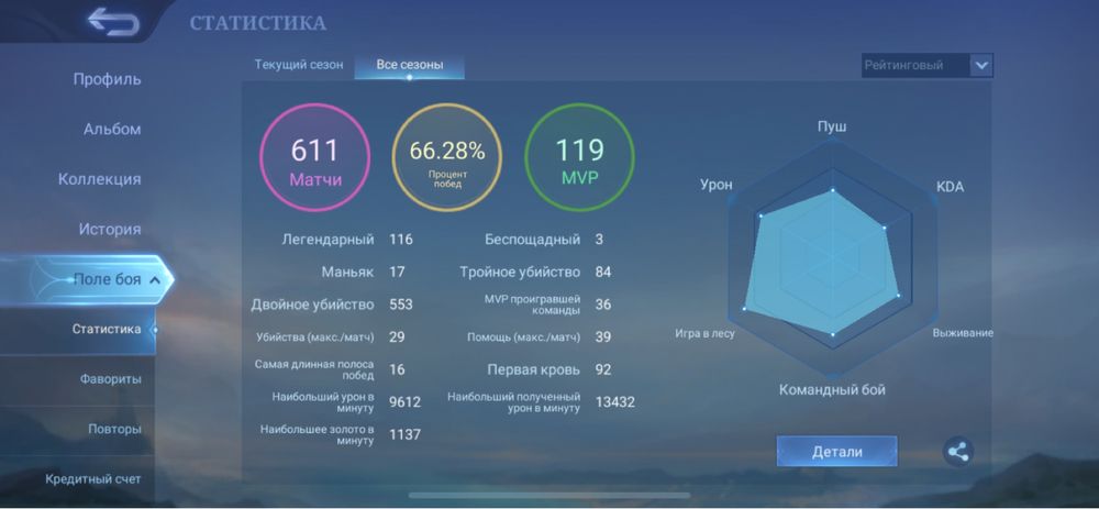 Аккаунт млбб