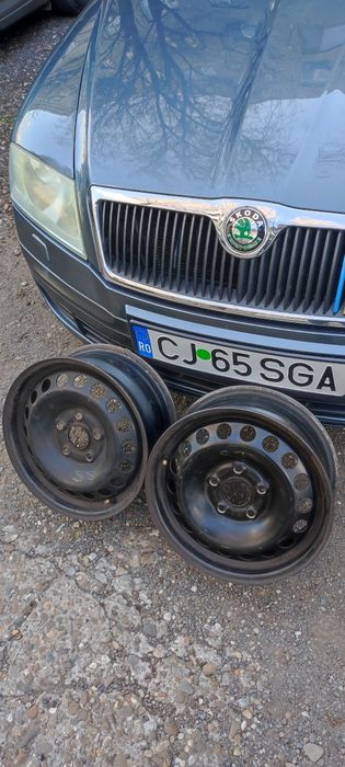 2  jante  echipate complet cu cauciucuri vara  f.bune 195/65/15