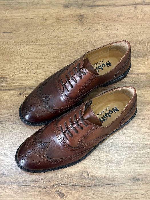 Мужские классические туфли «броги». Турецкие.    Размер 42