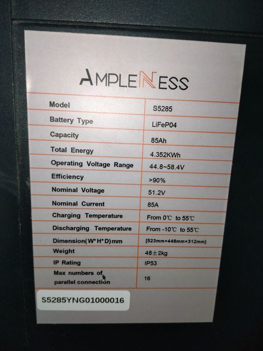 Vând acumulator solar Ampleness