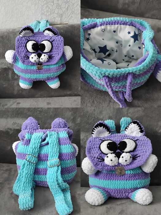 Вязаные рюкзаки и сумки