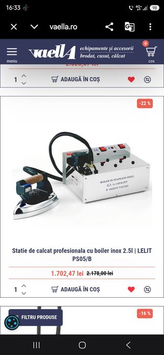 Statie de calcat profesionala cu boiler inox 2.5l | LELIT PS05/B