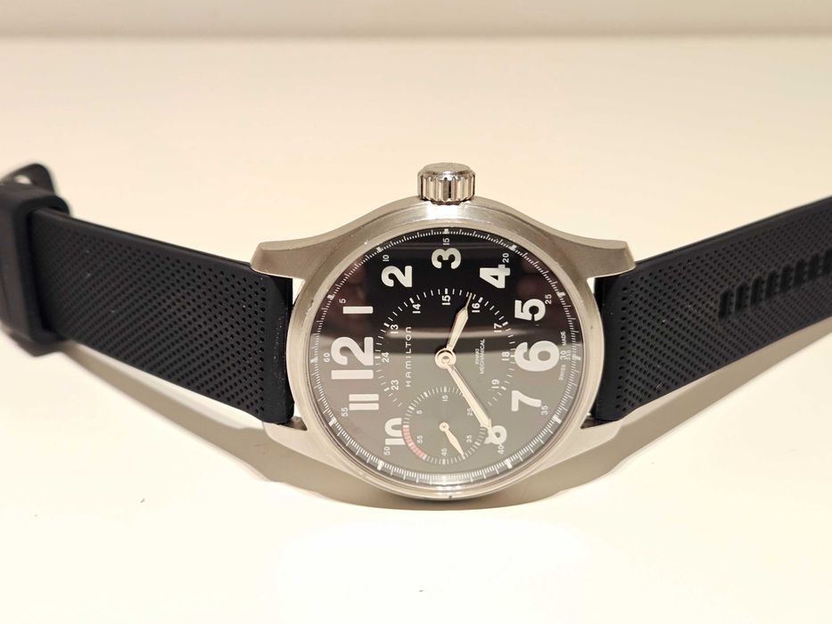 Продавам военнен пилотски стил механичен мъжки часовник Hamilton Khaki