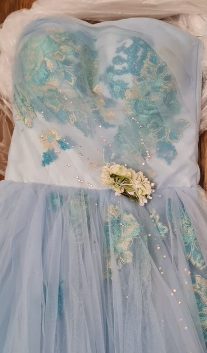 Rochie mireasa albastru deschis 36-38