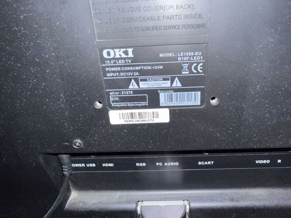 Televizor OKI Led 15,6'' auto si 220V
