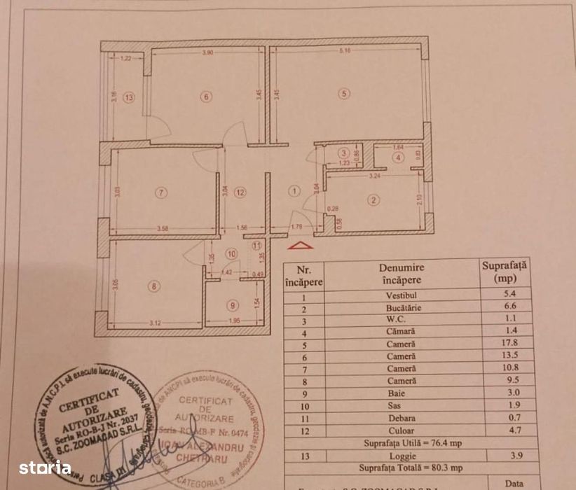Vanzare apartament 4 camere Militari ORSOVA