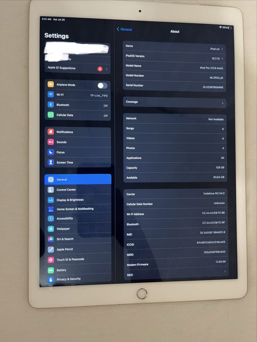 iPad Pro 12.9 inch 128GB