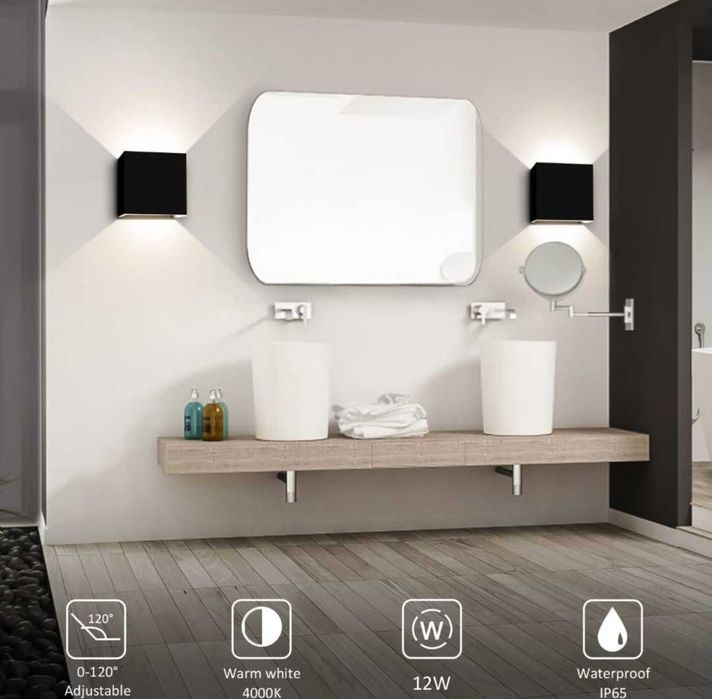 Kingwei 4 x LED стенна лампа  вътрешна външна водоустойчива