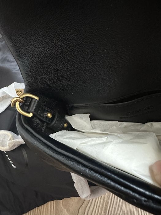 Чисто нова Чанта Pinko micro puff bag черна