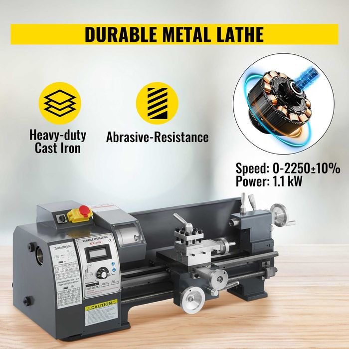 Strung Metalic Mini 750W 20x40 cm, Viteză 50-2500RPM,Mandrină 4 Bacuri