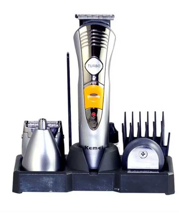 Комплект Безжична Машинка за подстригване Kemei  + 7в1