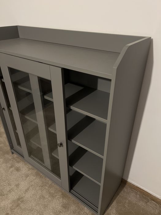 Corp comoda cu ușa de sticla gri Ikea noua