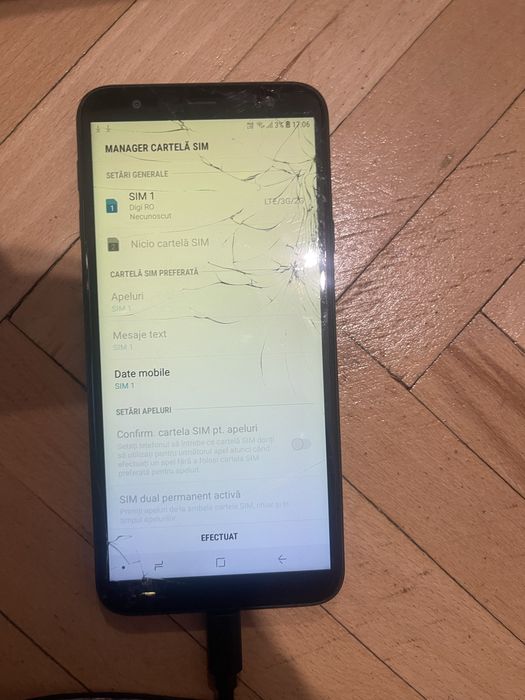 samsung j4 + plus 2018 sticla fisurata recunoastere faciala