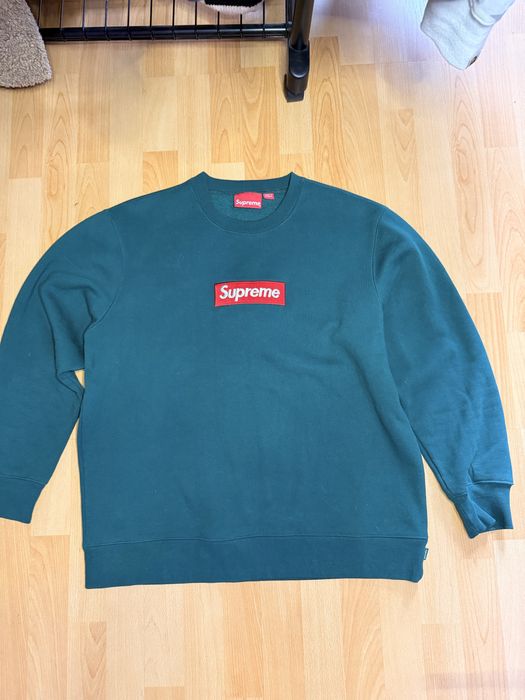 Supreme Box Logo Crewneck AW22 green