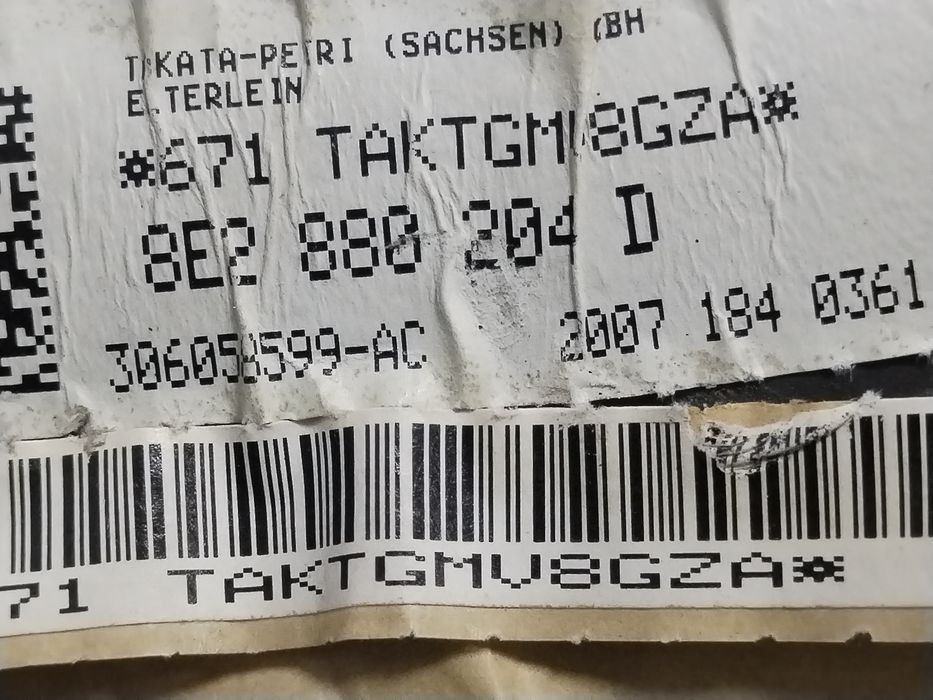 airbag pasager audi a4 (2004-2008) [8ec, b7] 1.9 motorina 2007