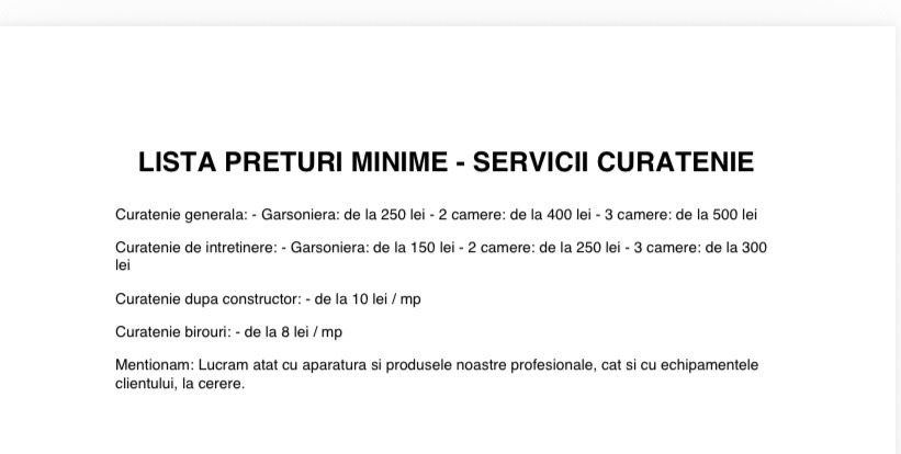 Curatenie la domiciliu