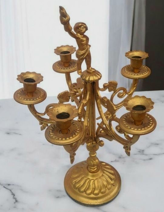 Позлатен Бронзов Свещник