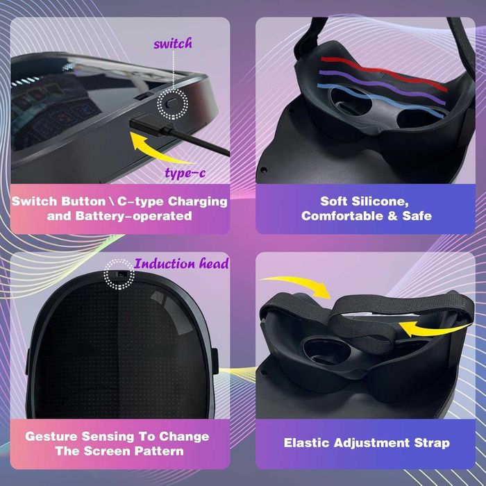 Depointer Life LED маска с презареждаща се Bluetooth