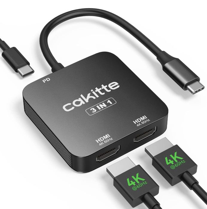 USB C към двоен HDMI адаптер 4K гр. София Разсадника • OLX.bg
