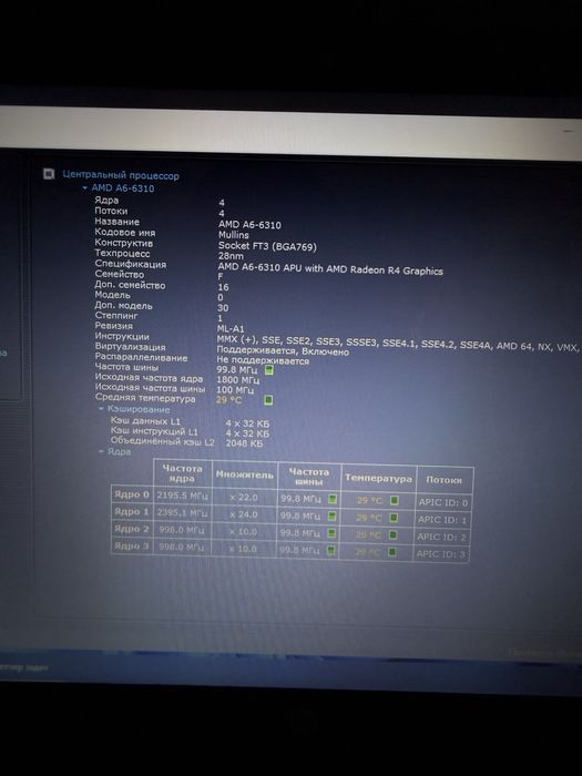 Ноутбук HP для работы и учебы CPU 4 ядра !!!