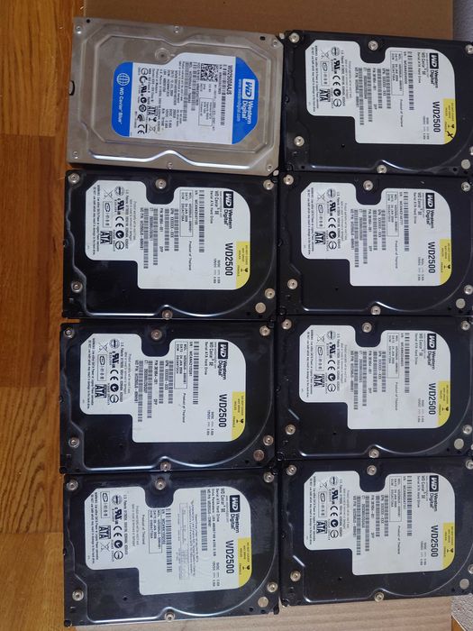 Hard Disk WD Western Digital 250GB - HDD  WD2500 - lot 8 buc