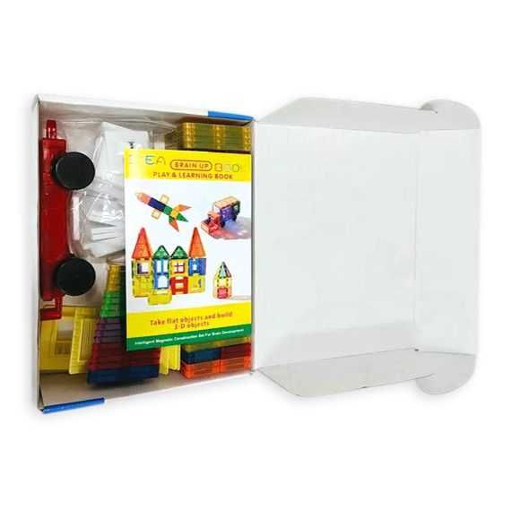 Set constructie magnetic 3D nou, 100 piese, multicolor, 2+ ani