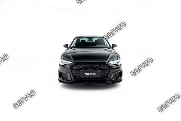 Prelungire lip bara fata Audi A6 S6 C8 S-Line 2019- v6 - Maxton Design